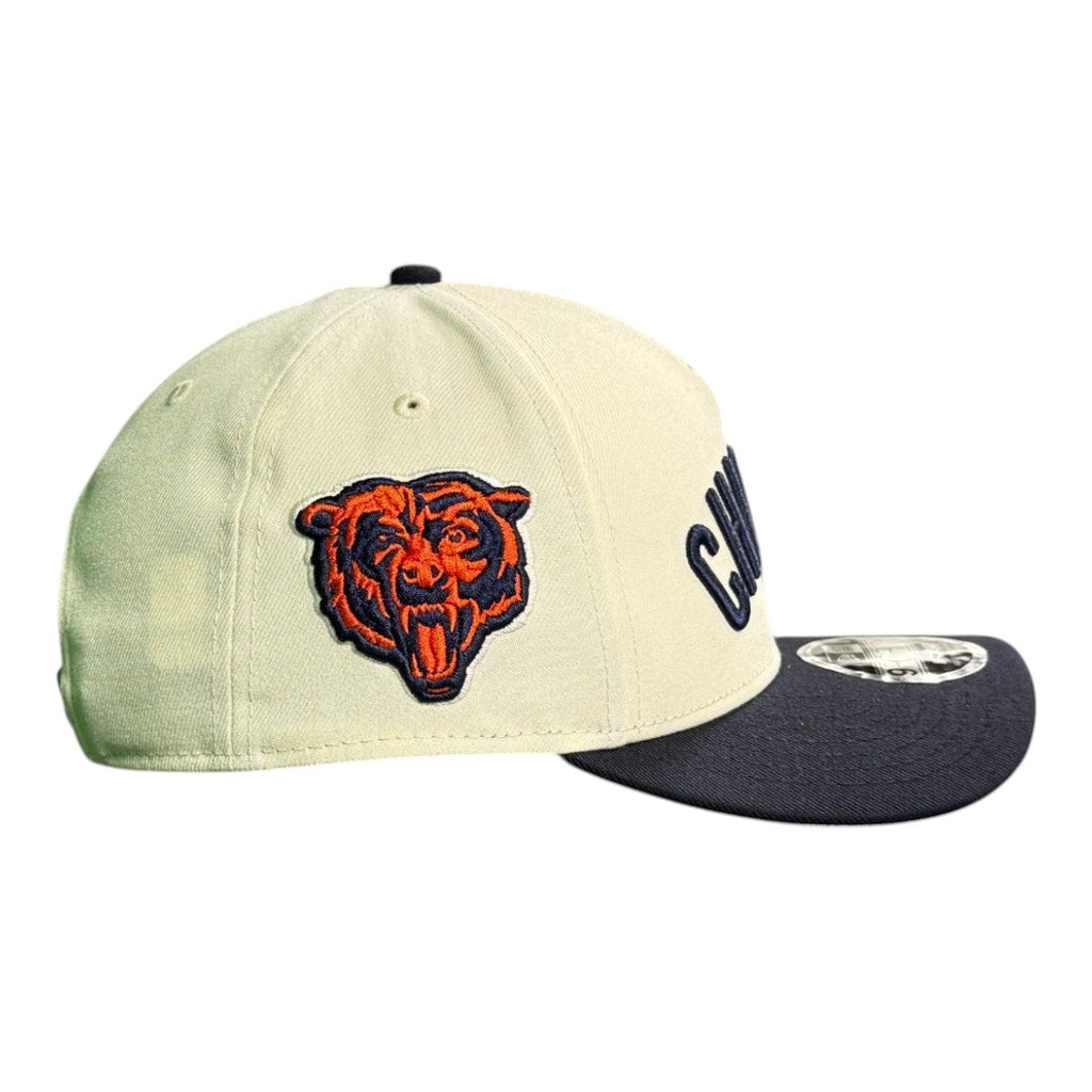 Chicago Bears New Era Chrome/Navy 9FORTY M-Crown A-Frame Snapback Hat product image 4, provided for visual reference and