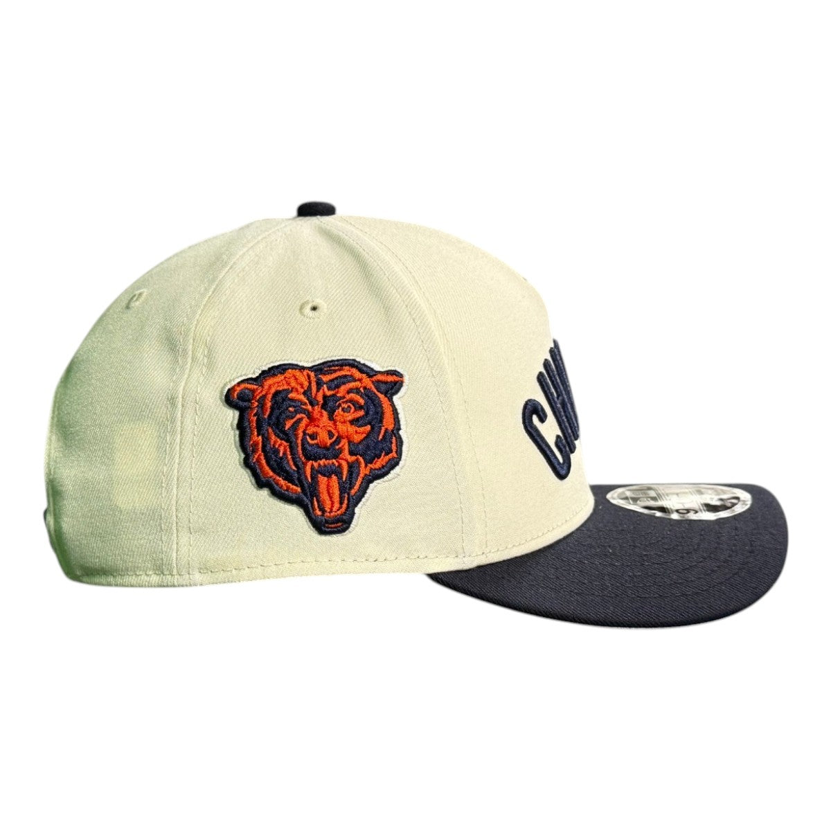Chicago Bears New Era Chrome/Navy 9FORTY M-Crown A-Frame Snapback Hat product image 4, provided for visual reference and