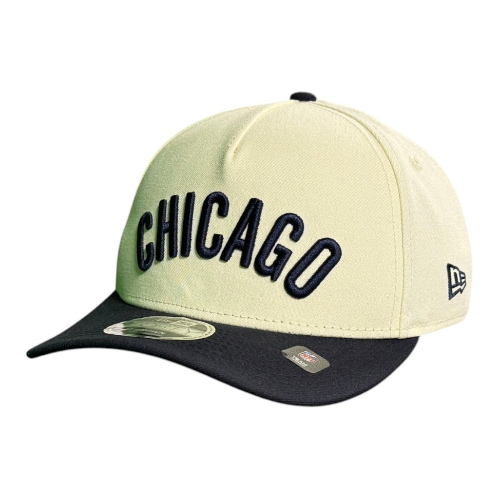 Chicago Bears New Era Chrome/Navy 9FORTY M-Crown A-Frame Snapback Hat product image 3, provided for visual reference and