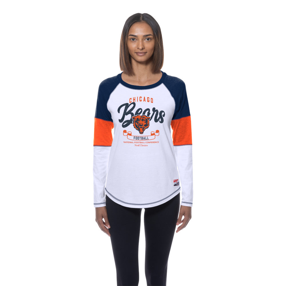 Chicago Bears New Era Ladies Long Sleeve T-Shirt product image 1, provided for visual reference and product detail review