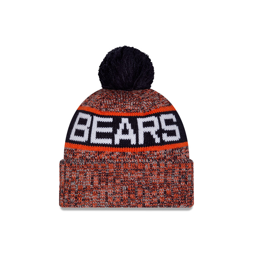 Chicago Bears New Era Youth Rivalry Pom Knit Hat product image 2, provided for visual reference and product detail review