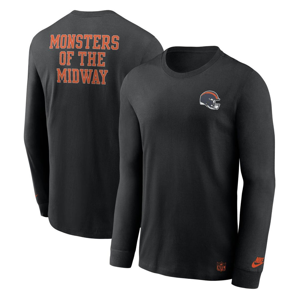 Chicago Bears Nike Men Monsters Of The Midway Long Sleeve T-Shirt product image 1, provided for visual reference and product