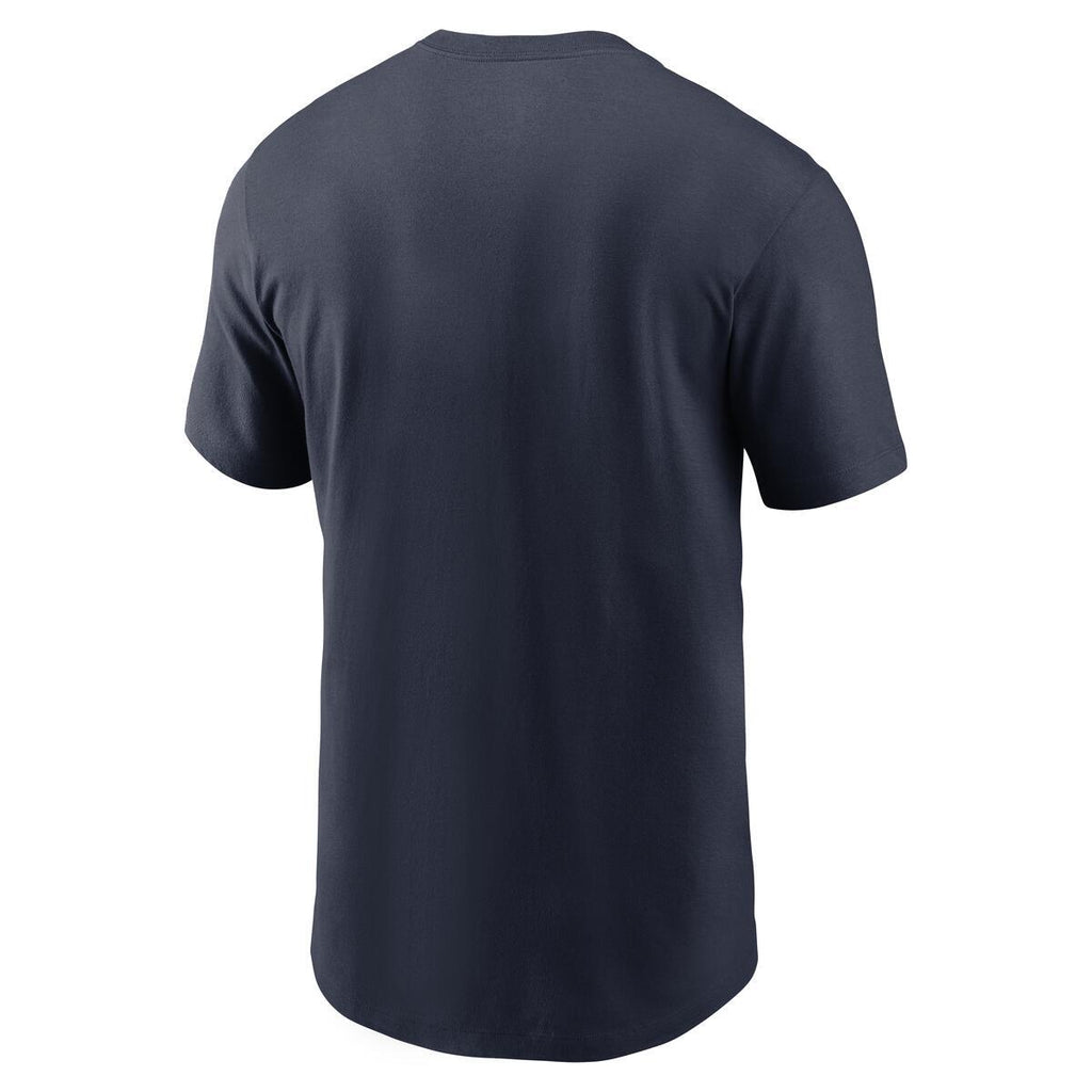 Chicago Bears Nike Men Navy Essential Logo Cotton T-Shirt product image 3, provided for visual reference and product detail