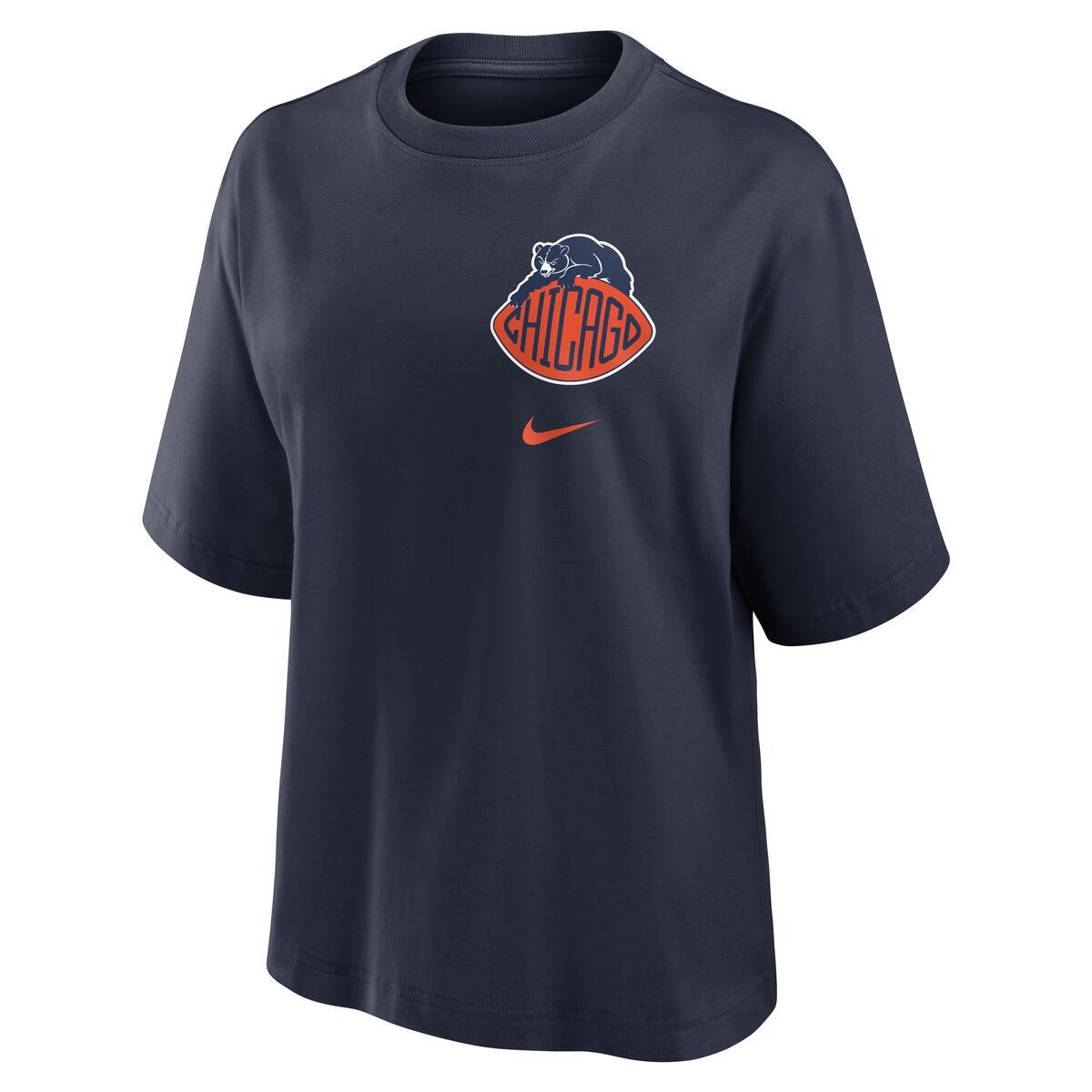 Chicago Bears Nike Women Rivalry Boxy T-Shirt product image 2, provided for visual reference and product detail review