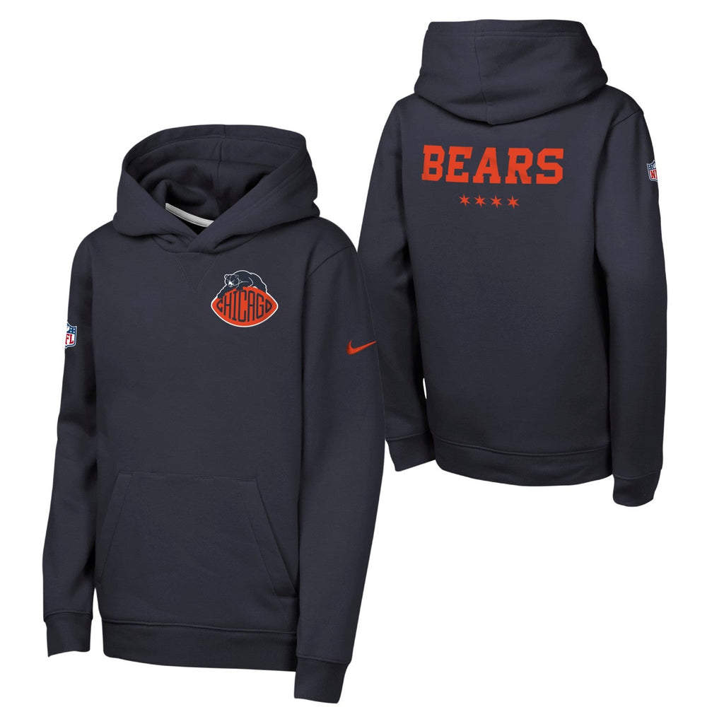 Chicago Bears Nike Youth Rivalry Hoodie product image 1, provided for visual reference and product detail review