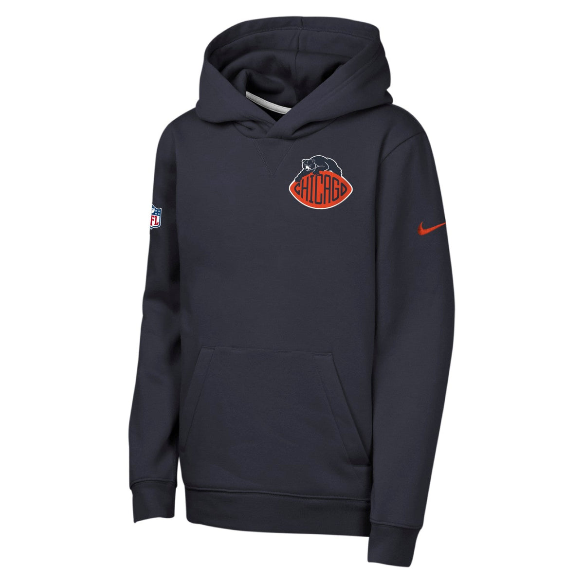 Chicago Bears Nike Youth Rivalry Hoodie product image 2, provided for visual reference and product detail review