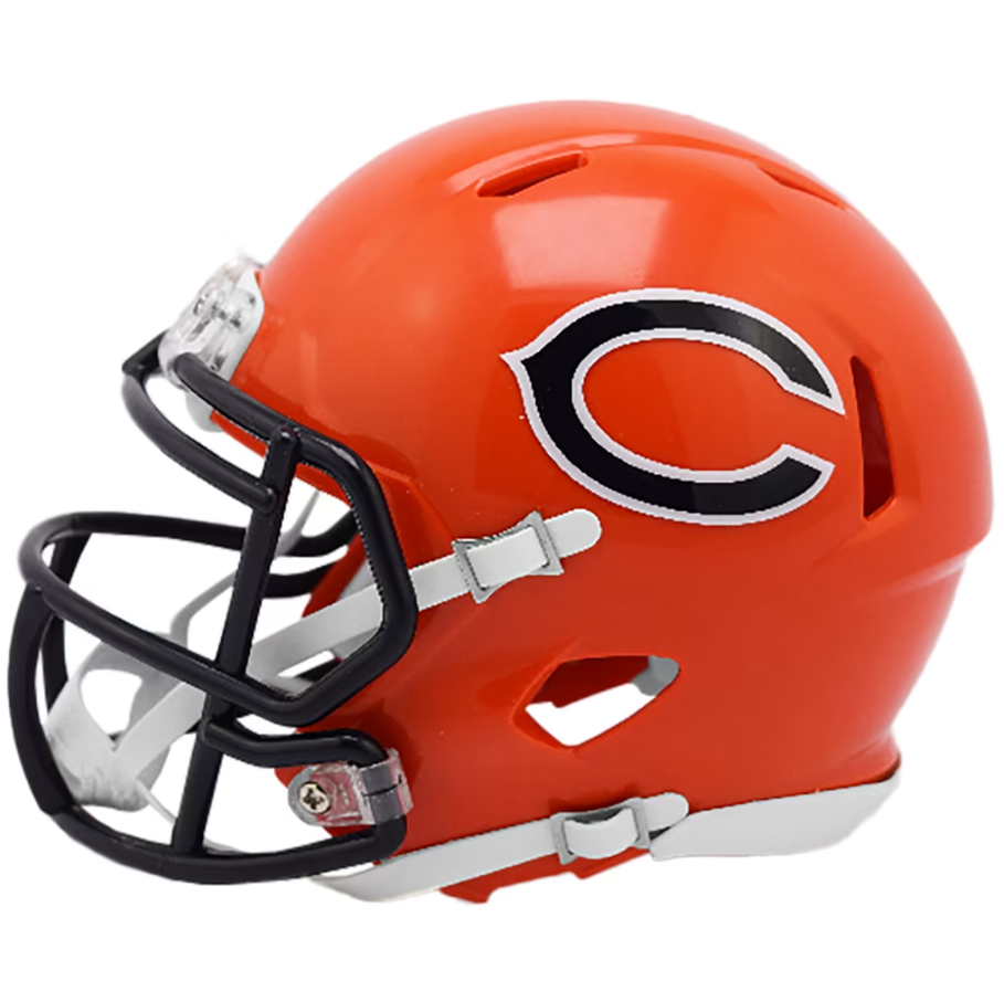 Chicago Bears Orange Mini Helmet product image 1, provided for visual reference and product detail review