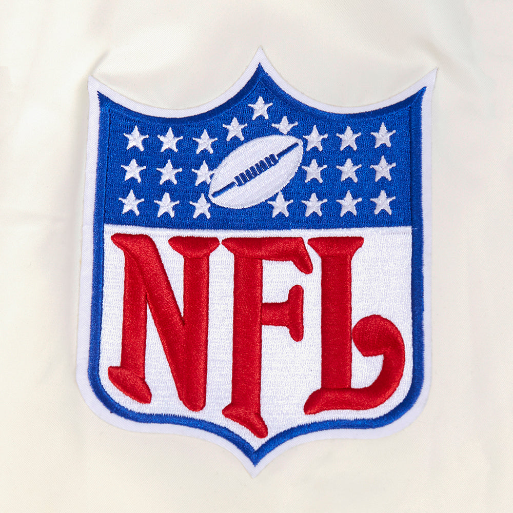 Chicago Bears Pro Standard Cream Eggshell Satin Retro Classic Jacket product image 6, provided for visual reference and