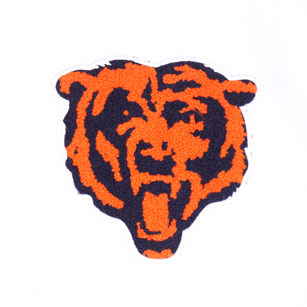 Chicago Bears Pro Standard Full Zip Chenille White Hoodie product image 8, provided for visual reference and product detail