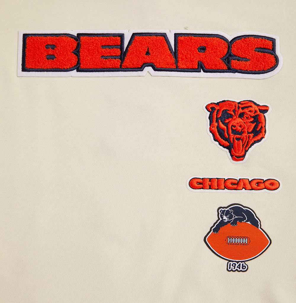 Chicago Bears Pro Standard Women Eggshell Retro Classic Crewneck Sweatshirt product image 5, provided for visual reference