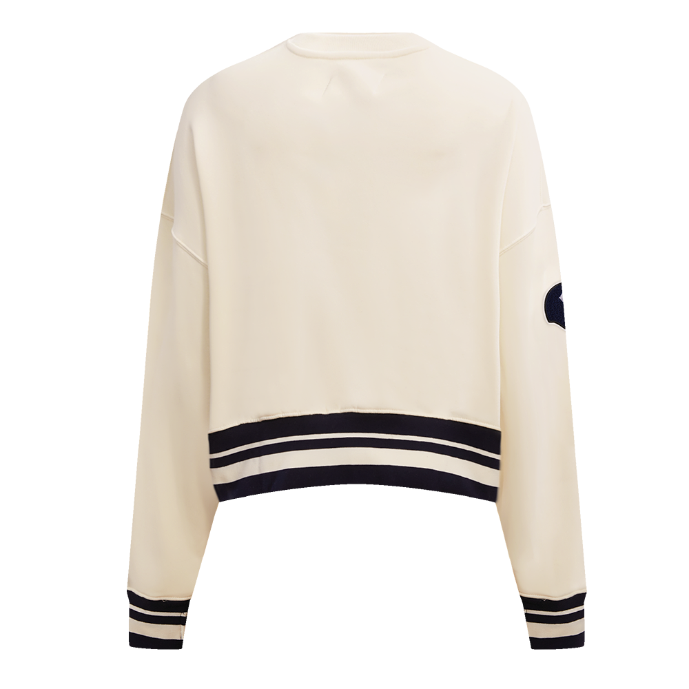 Chicago Bears Pro Standard Women Eggshell Retro Classic Crewneck Sweatshirt product image 2, provided for visual reference