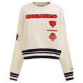 Chicago Bears Pro Standard Women Eggshell Retro Classic Crewneck Sweatshirt product image 1, provided for visual reference