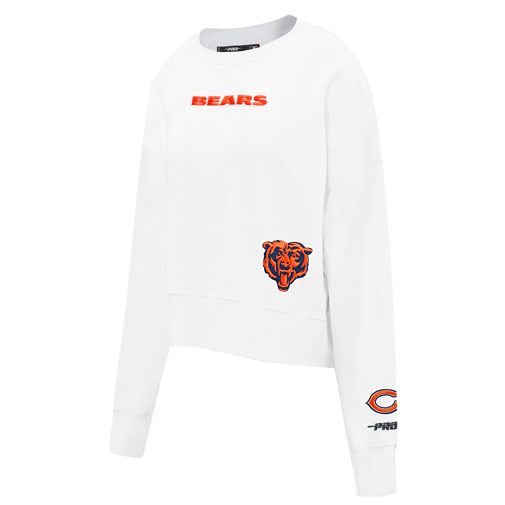 Chicago Bears Pro Standard Women White Wingspan Crewneck Sweatshirt product image 3, provided for visual reference and
