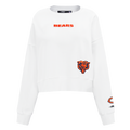 Chicago Bears Pro Standard Women White Wingspan Crewneck Sweatshirt product image 1, provided for visual reference and
