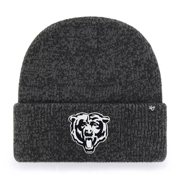 Chicago Bears '47 Black Brain Freeze Cuffed Knit Hat product image 1, provided for visual reference and product detail review