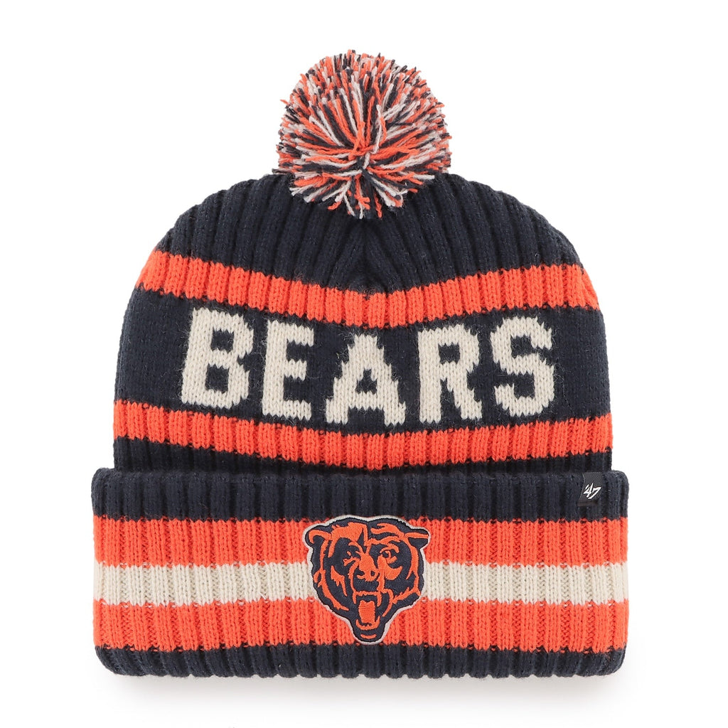 Chicago Bears '47 Historic Bering Navy Cuffed Knit Hat product image 1, provided for visual reference and product detail