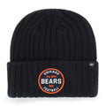 Chicago Bears '47 Navy Ribbed Snowdrift Cuffed Beanie product image 1, provided for visual reference and product detail