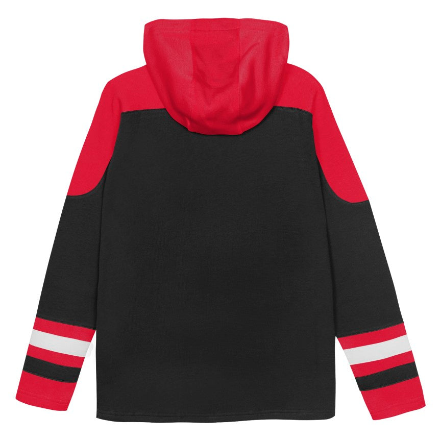 Chicago Blackhawks Black Prime Fleece Kids 4-7 Hoodie product image 3, provided for visual reference and product detail