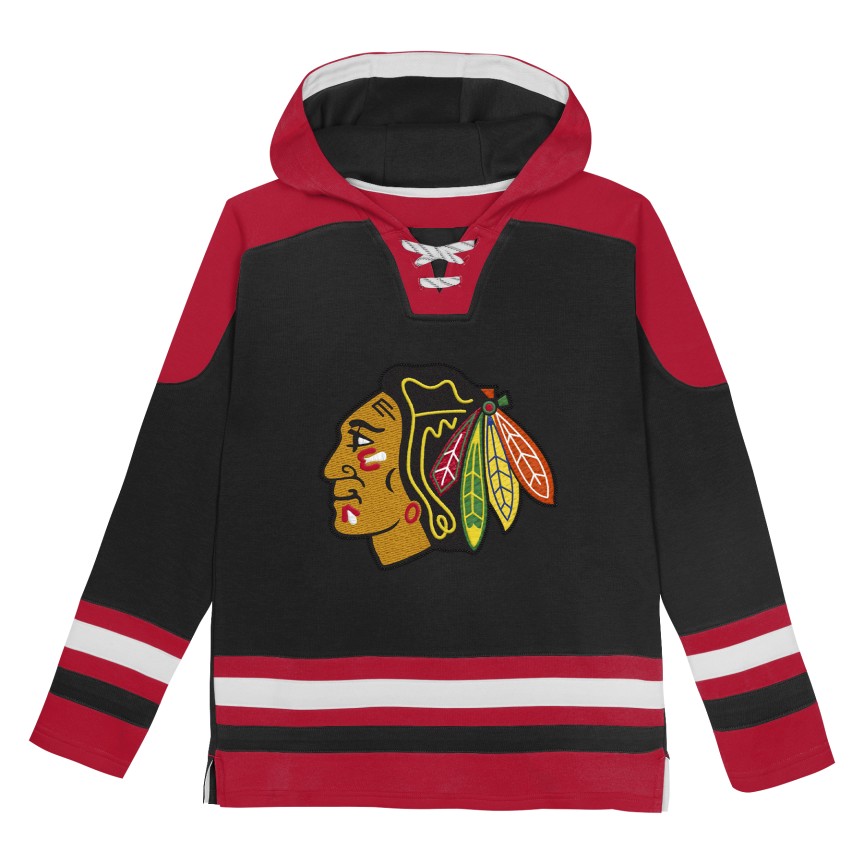 Chicago Blackhawks Black Prime Fleece Toddler Hoodie product image 2, provided for visual reference and product detail review