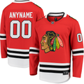 Chicago Blackhawks Custom Name and Number Fanatics Home Red Breakaway Men Jersey product image 1, provided for visual