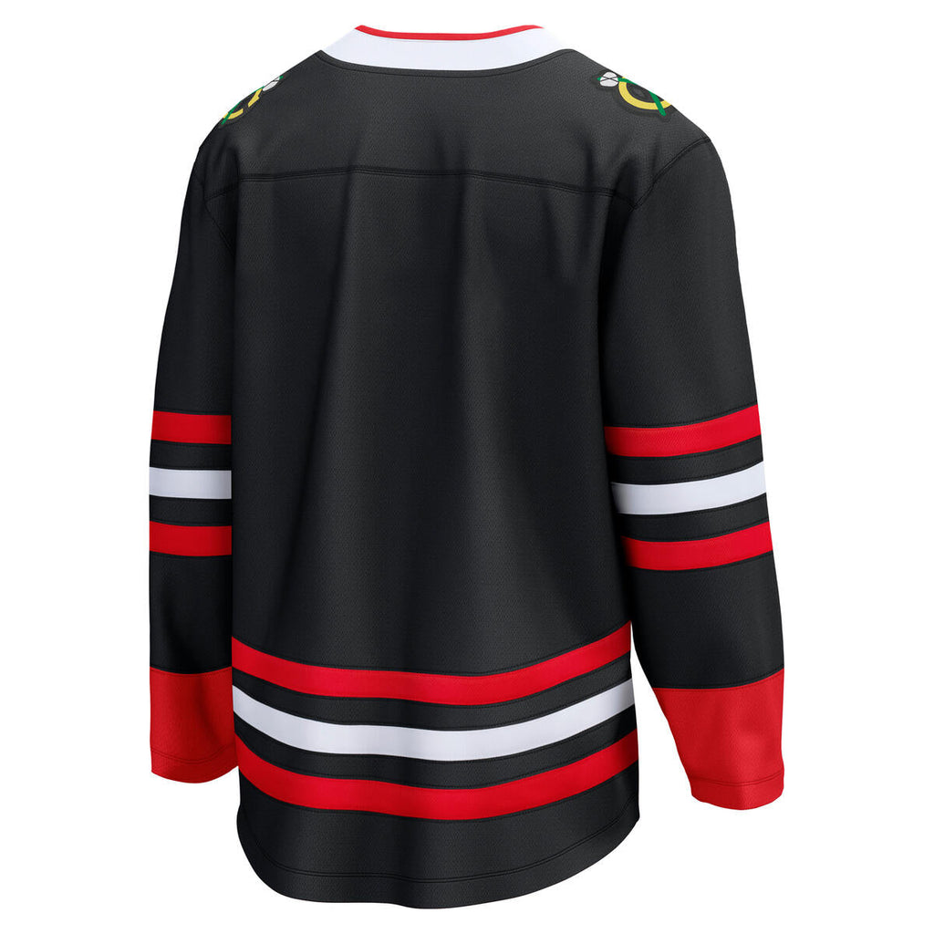 Chicago Blackhawks Fanatic Men Alternate Black Breakaway Jersey product image 3, provided for visual reference and product