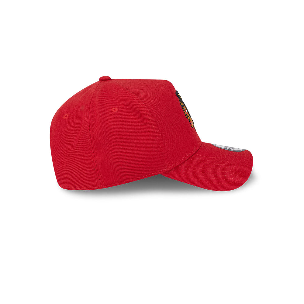 Chicago Blackhawks New Era 9FORTY A-Frame Red Adjustable Hat product image 4, provided for visual reference and product