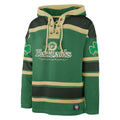 Chicago Blackhawks '47 Kelly Green McLucky Shamrock Superior Lacer Hoodie product image 1, provided for visual reference and