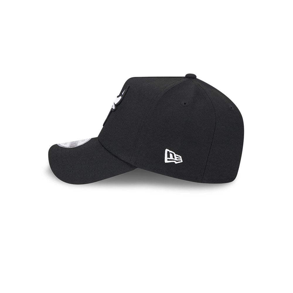Chicago Bulls New Era 9FORTY A-Frame Black/White Adjustable Hat product image 7, provided for visual reference and product