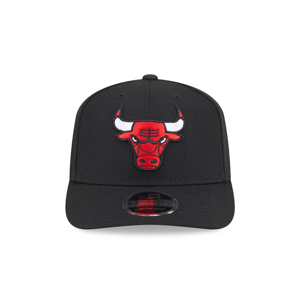 Chicago Bulls New Era 9SEVENTY Black EG Performance Stretch-Snap Adjustable Hat product image 2, provided for visual