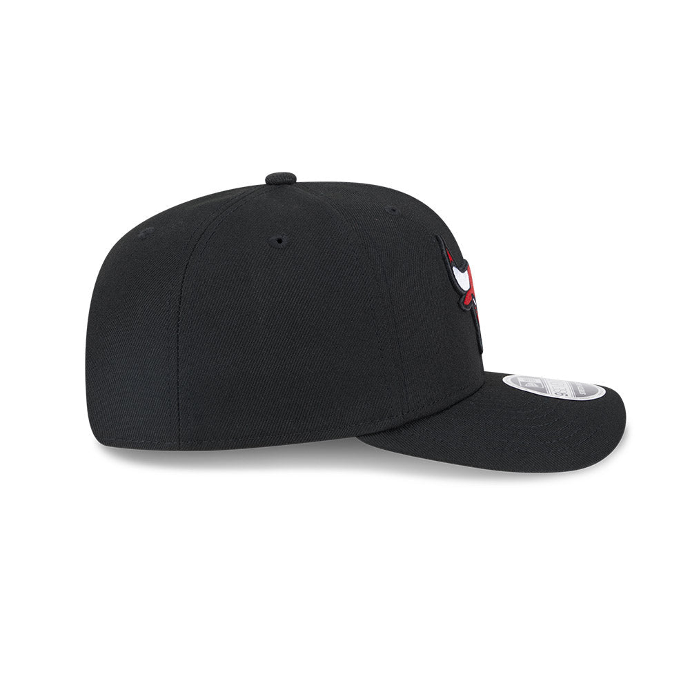 Chicago Bulls New Era 9SEVENTY Black Poly Stretch-Snap Adjustable Hat product image 4, provided for visual reference and