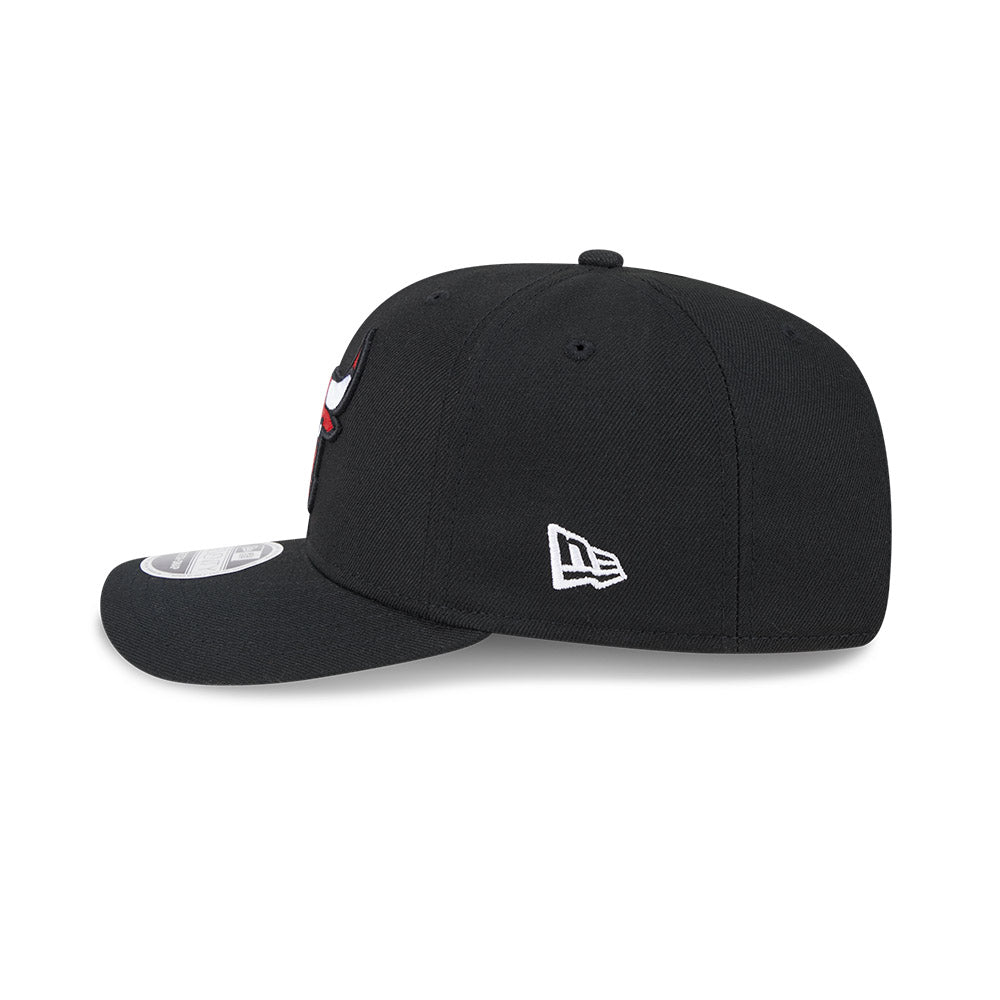 Chicago Bulls New Era 9SEVENTY Black Poly Stretch-Snap Adjustable Hat product image 5, provided for visual reference and