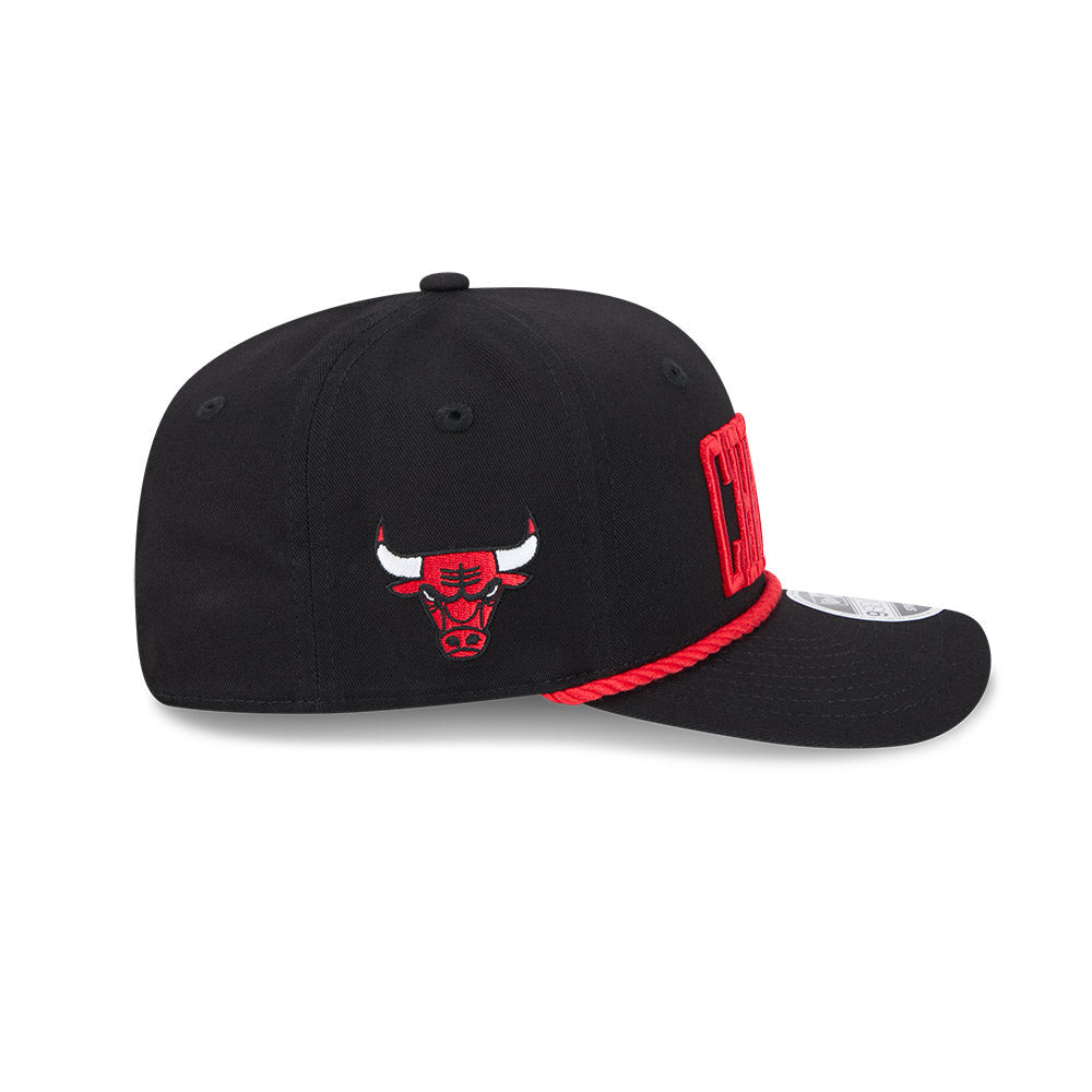 Chicago Bulls New Era 9SEVENTY Black Wordmark Stretch-Snap Adjustable Hat product image 4, provided for visual reference and