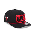 Chicago Bulls New Era 9SEVENTY Black Wordmark Stretch-Snap Adjustable Hat product image 1, provided for visual reference and