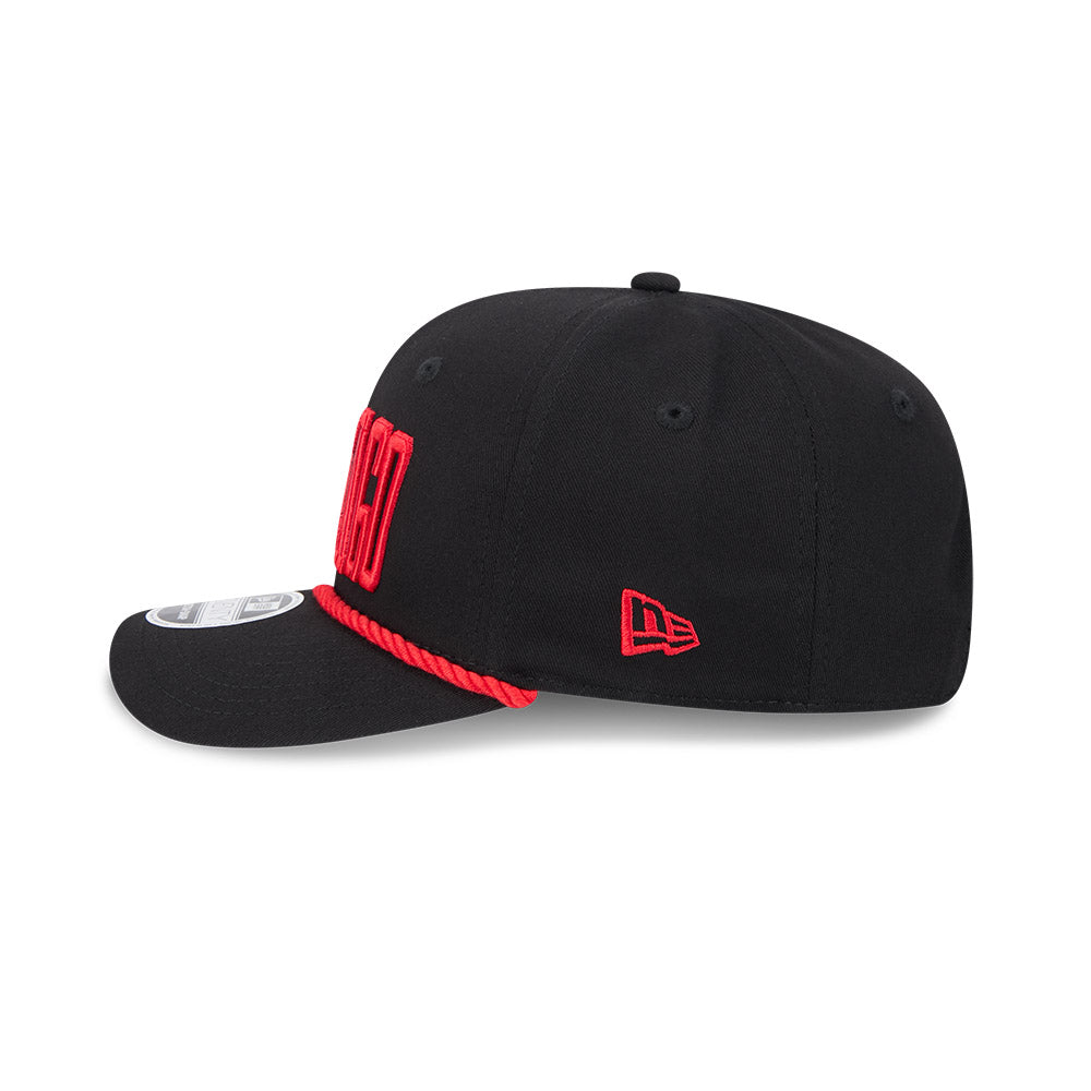 Chicago Bulls New Era 9SEVENTY Black Wordmark Stretch-Snap Adjustable Hat product image 5, provided for visual reference and