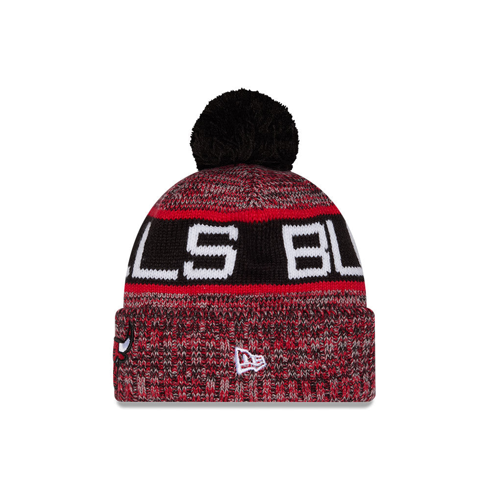 Chicago Bulls New Era Tri Color Knit Beanie product image 2, provided for visual reference and product detail review