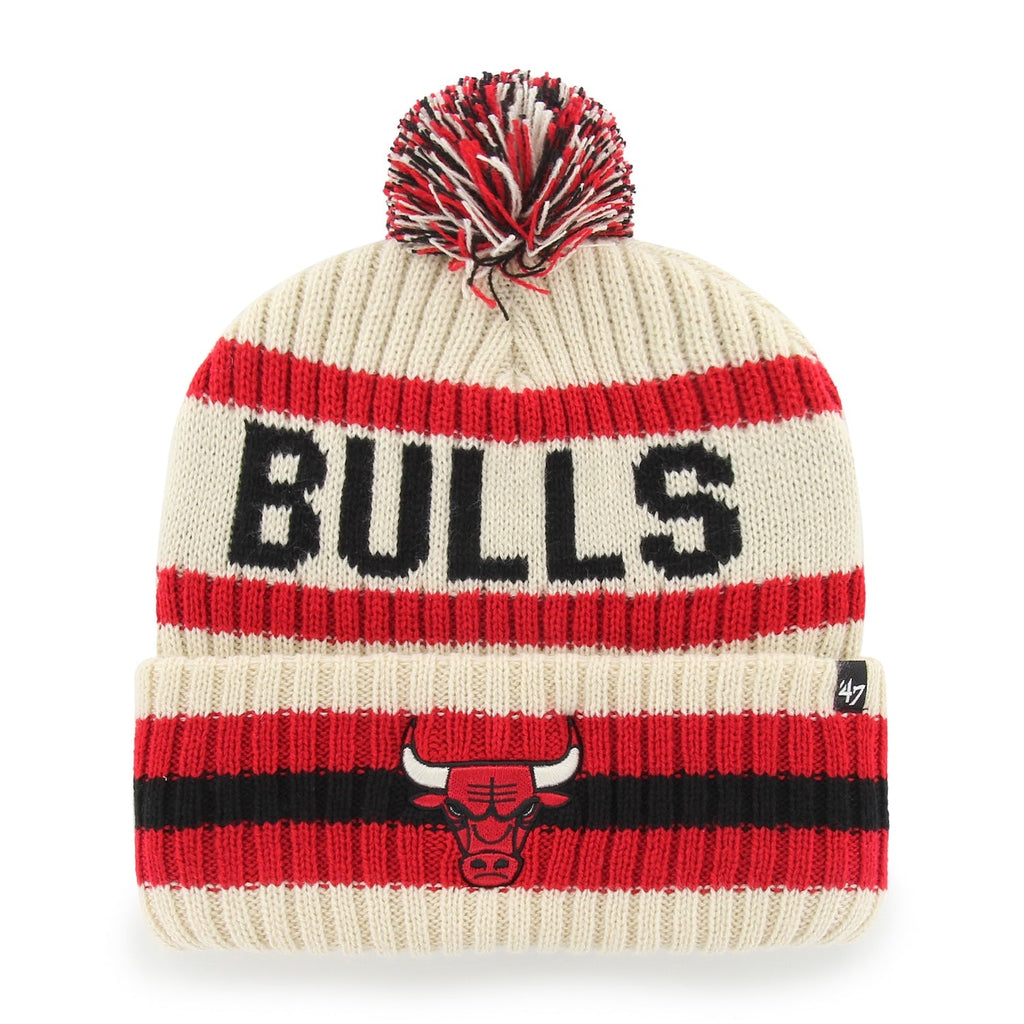 Chicago Bulls '47 Natural Bering Cuffed Knit Hat product image 1, provided for visual reference and product detail review