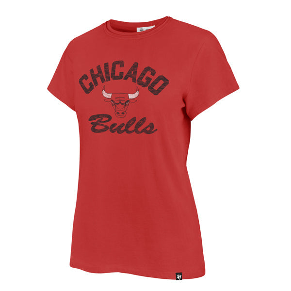 Chicago Bulls '47 Women Red Wrapped Up Frankie T-Shirt product image 1, provided for visual reference and product detail