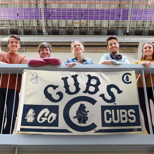 Chicago Cubs 3' x 5' Deluxe 1914 "Go Cubs" Flag product image 2, provided for visual reference and product detail review