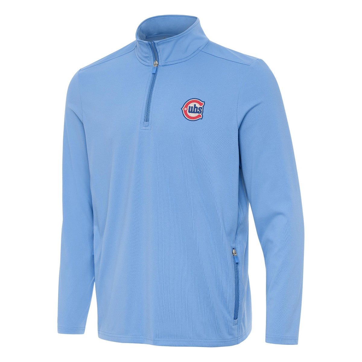 Chicago Cubs Columbia Blue 1/4 Zip Pullover product image 1, provided for visual reference and product detail review