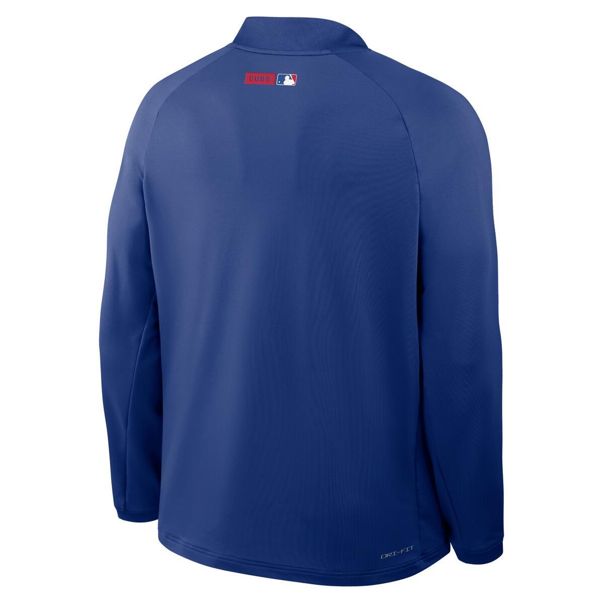 Chicago Cubs Men’s Nike Rush Blue Half Zip Pullover product image 3, provided for visual reference and product detail review