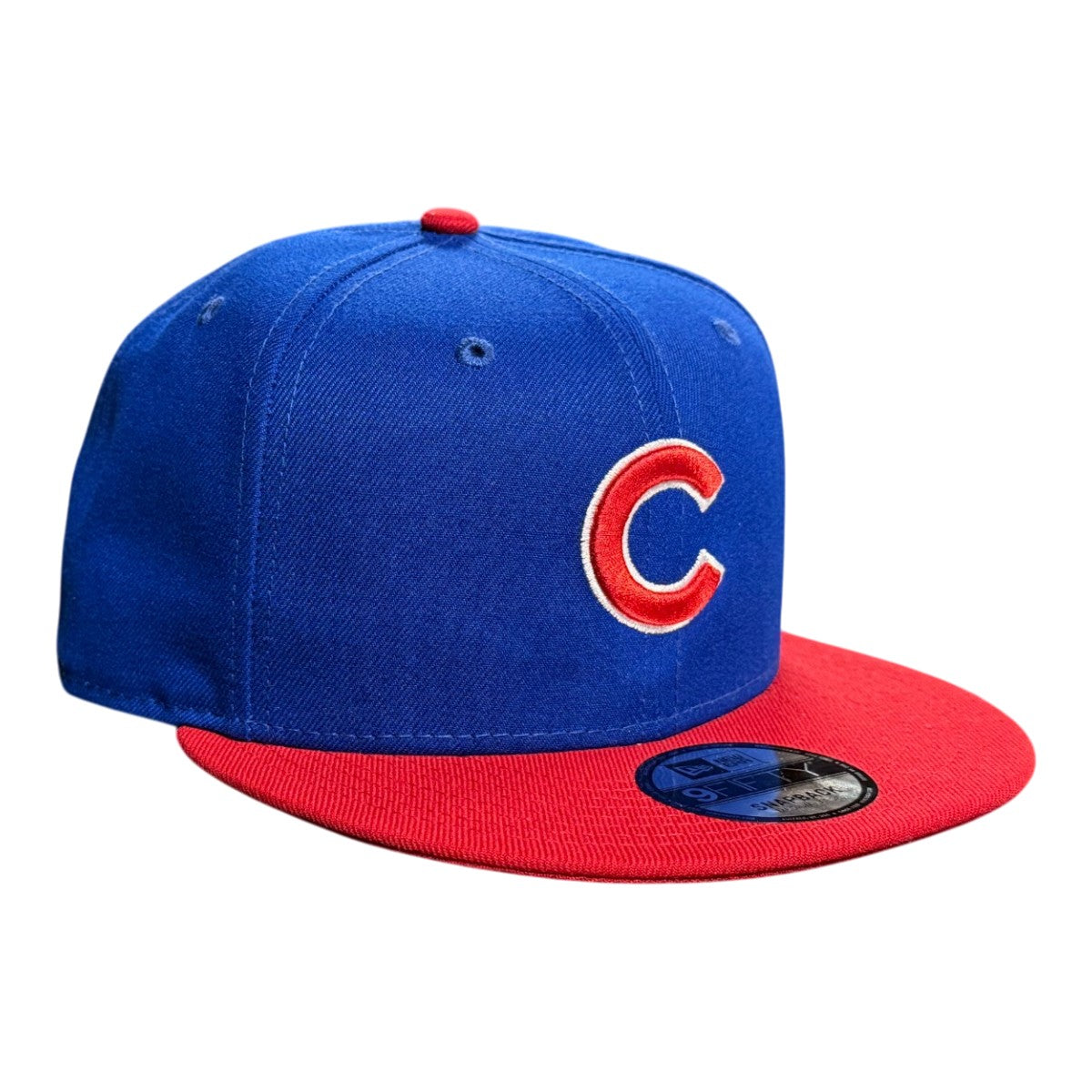 Chicago Cubs New Era 9FIFTY Red Bill Snapback Hat product image 1, provided for visual reference and product detail review