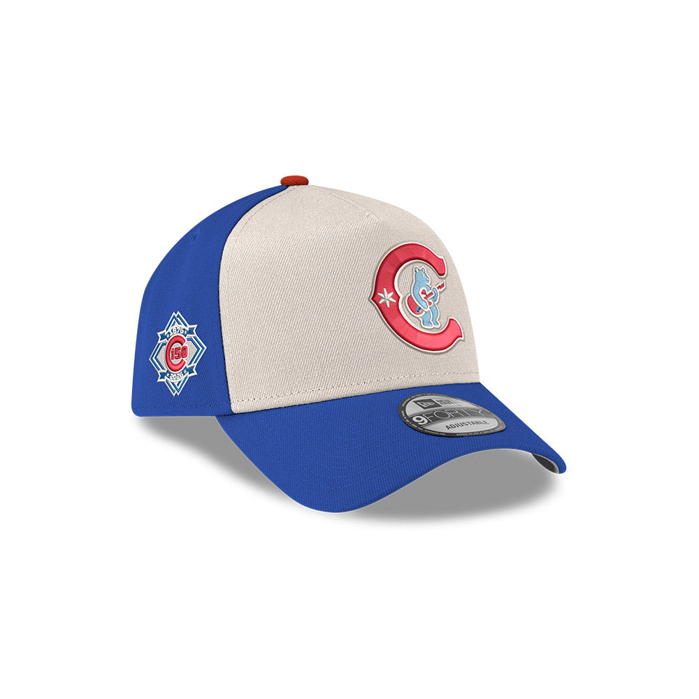 Chicago Cubs New Era 9FORTY A-Frame Chrome/Royal Alternate 150TH Anniversary Adjustable Hat product image 1, provided for