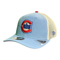 Chicago Cubs New Era 9SEVENTY Alt Sky Trucker Hat product image 1, provided for visual reference and product detail review