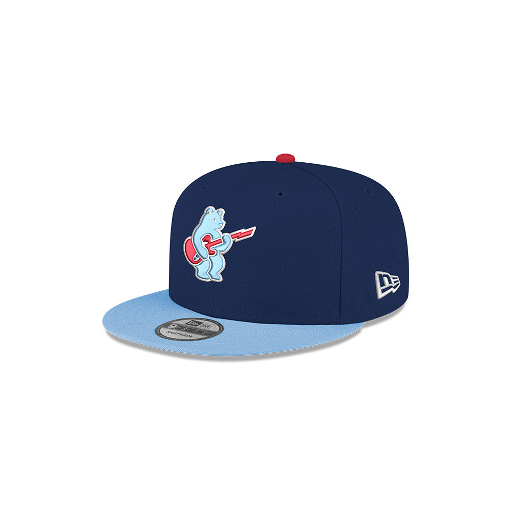 Chicago Cubs New Era Youth Navy/Sky Rock Bear 9FIFTY Snapback Hat product image 3, provided for visual reference and product