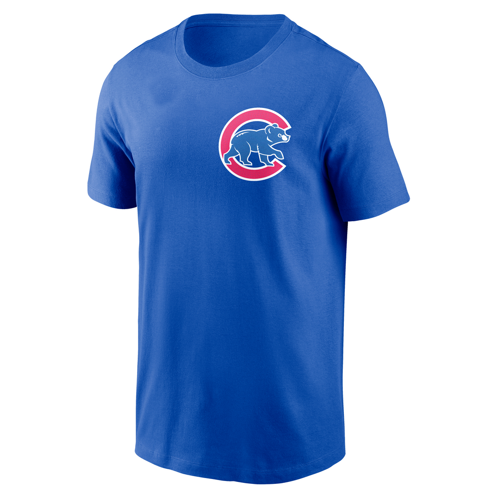 Chicago Cubs Nike Fuse Royal Left Chest Logo T-Shirt product image 5, provided for visual reference and product detail review
