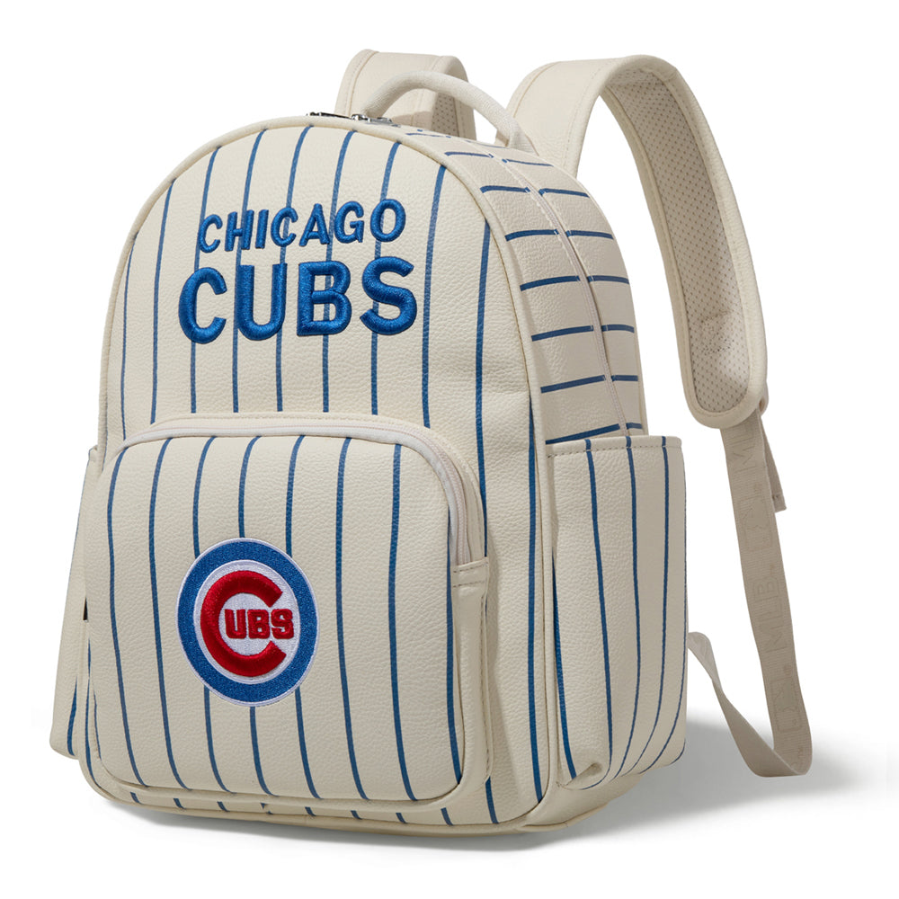 Chicago Cubs Pinstripe Montana West Backpack product image 3, provided for visual reference and product detail review