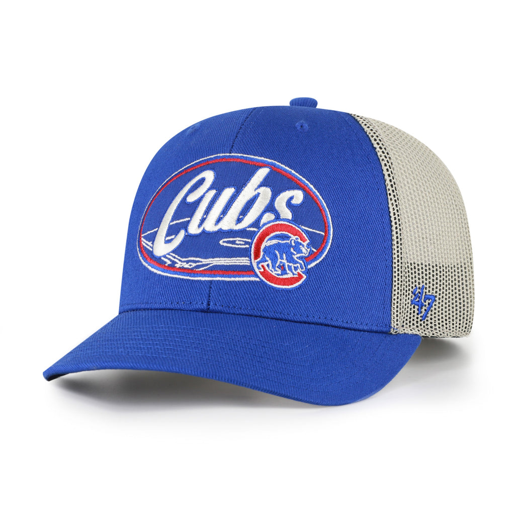 Chicago Cubs Royal Enfield '47 Hitch Adjustable Trucker Hat product image 1, provided for visual reference and product
