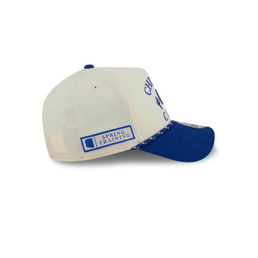 Chicago Cubs Spring Training New ERa 9FORTY A-Frame Beige/Royal Rope Adjustable Hat product image 5, provided for visual