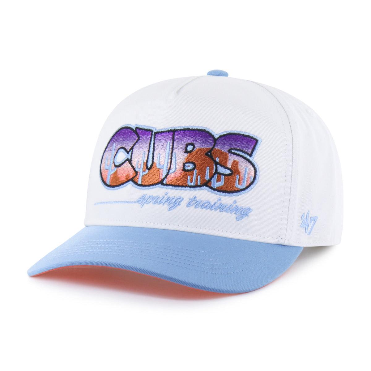Chicago Cubs Spring Training '47 White/Columbia Blue Mirage Hitch Adjustable Hat product image 2, provided for visual