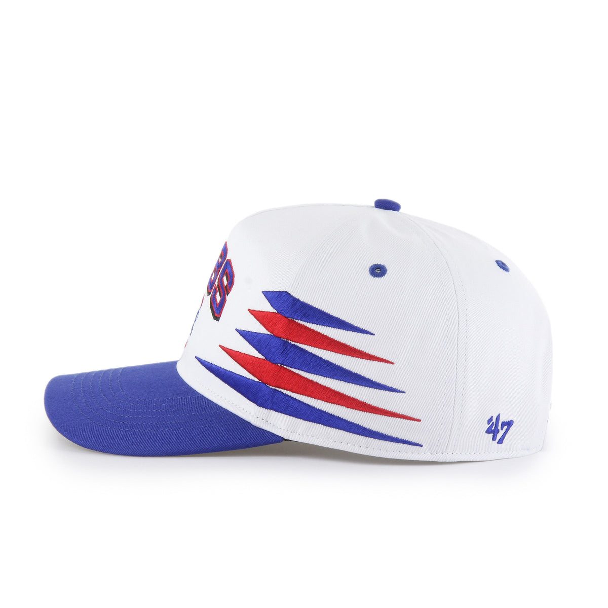 Chicago Cubs White/Royal Diamond Cut '47 Hitch Adjustable Hat product image 3, provided for visual reference and product